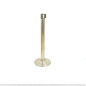 Chromed Retractable Stanchion with Black Belt Beltrac 12ft.